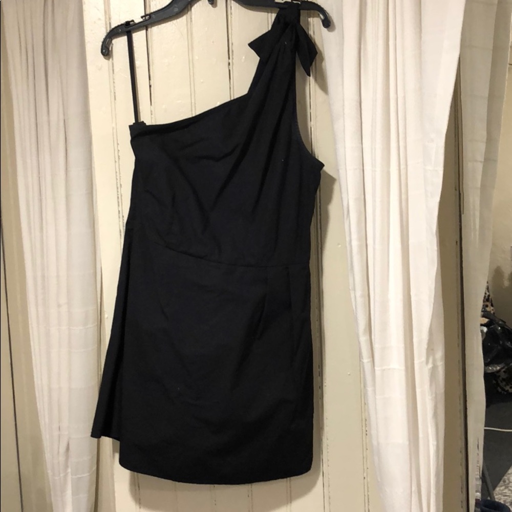 One shoulder dress in the front shorts in the back